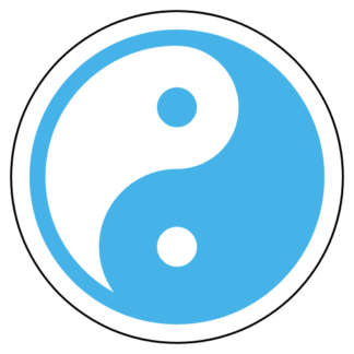 Yin Yang Sticker (Baby Blue)
